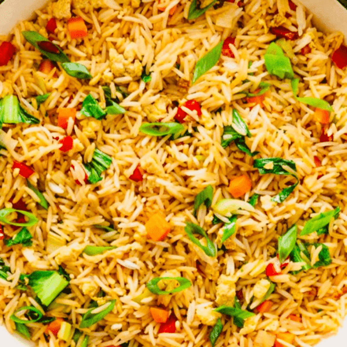 Gebratener Eierreis Hähnchen